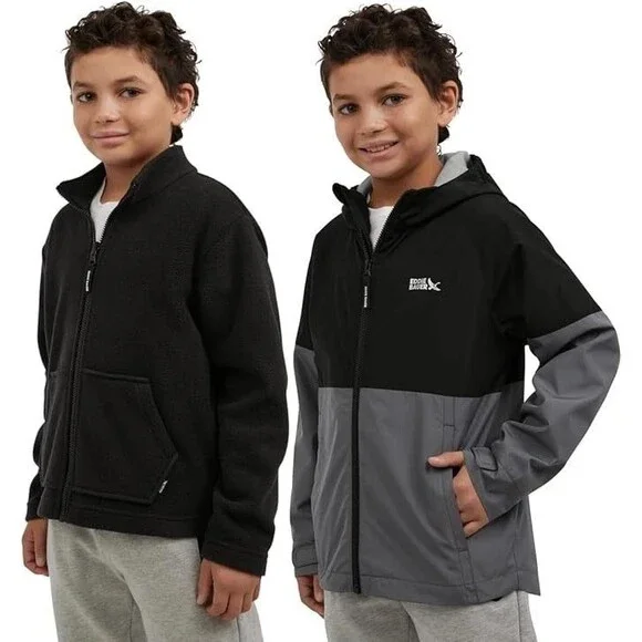 NWT Eddie Bauer Coat Boys Sz 7/8 Small Black Gray 3-in-1 Jacket Winter Kids Warm - Picture 4 of 8
